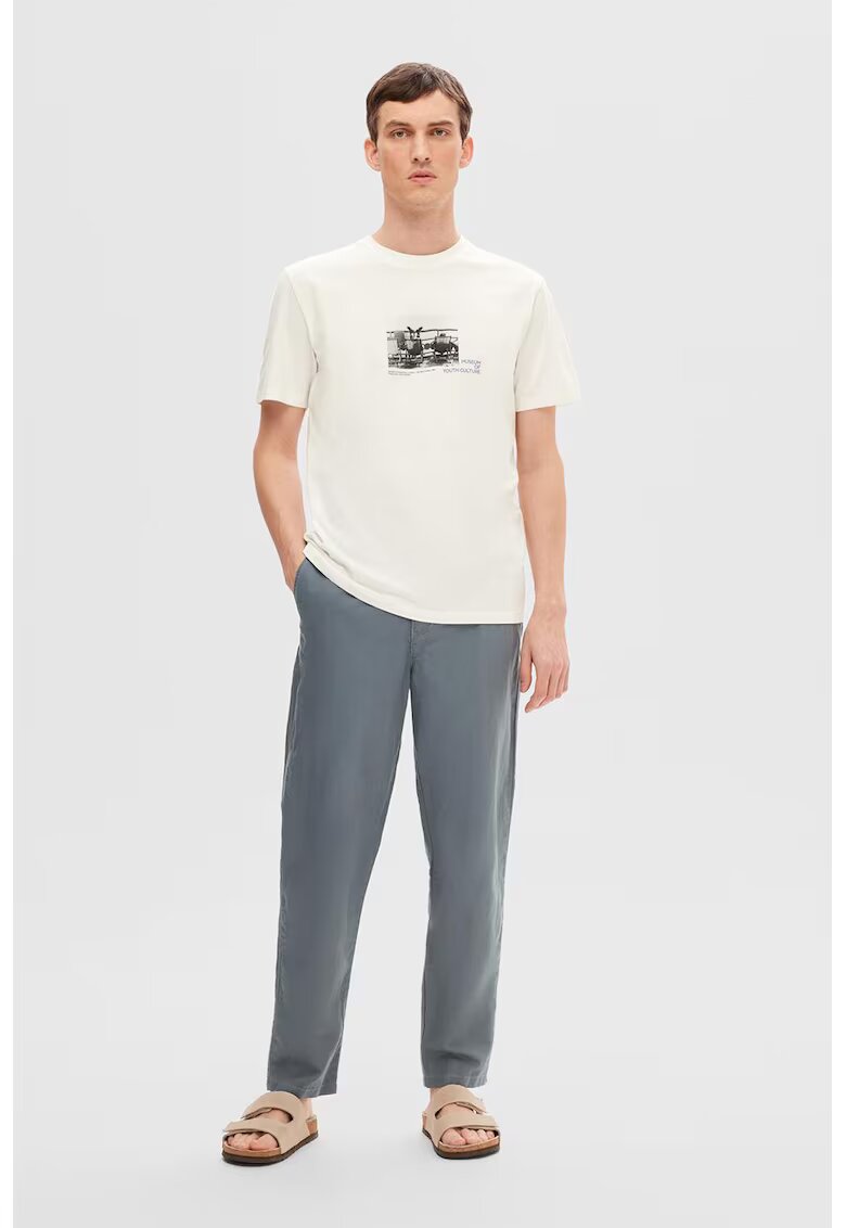Selected Homme Pantaloni chino uni - Albastru prafuit