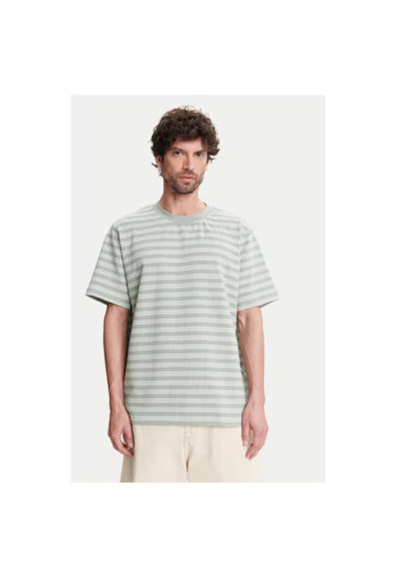 Selected Homme Tricou barbati 16097659 - Bumbac organic/Elastan - Verde - Verde
