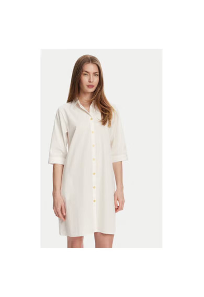 Selmark Camasa stil rochie dama BM033 - Bumbac - M INTL - Ecru