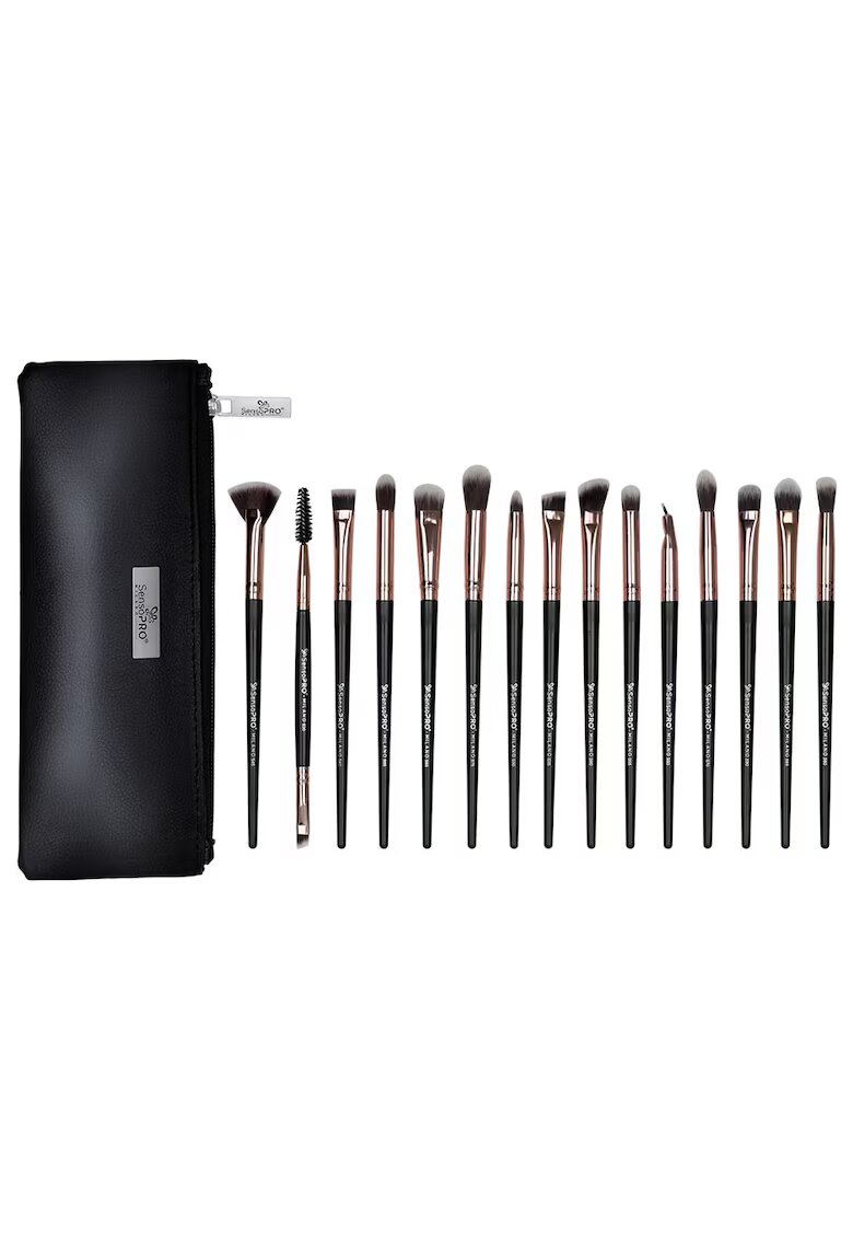 SensoPRO Set 15 pensule machiaj Senso Pro Milano Black Rose Gold + Borseta