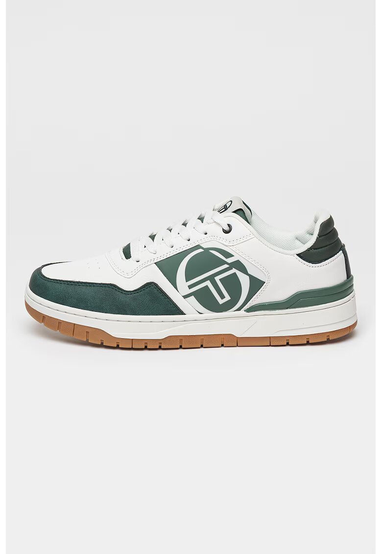 Sergio Tacchini Pantofi sport low-cut cu model colorblock - Alb/Verde aquamarin