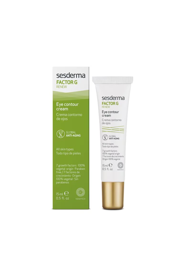 Sesderma Crema pentru conturul ochilor FACTOR G Renew - stimuleaza productia de colagen si elastina - reducere cearcanele si ridurile - complex activ anti-aging - 15ml