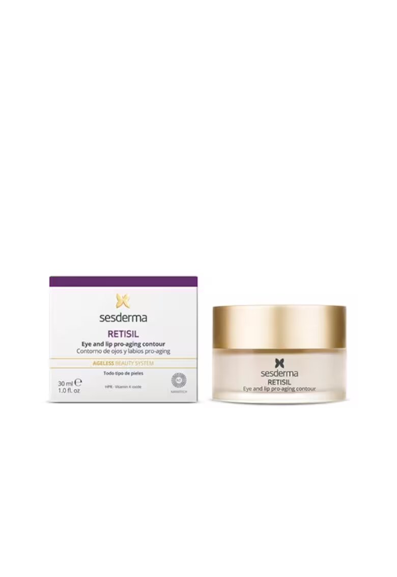 Sesderma Crema RETISIL anti-imbatranire pentru ochi si buze - reduce ridurile si liniile fine - efect de fermitate si hidratare - imbunatateste aspectul cearcanelor albastre - 30ml