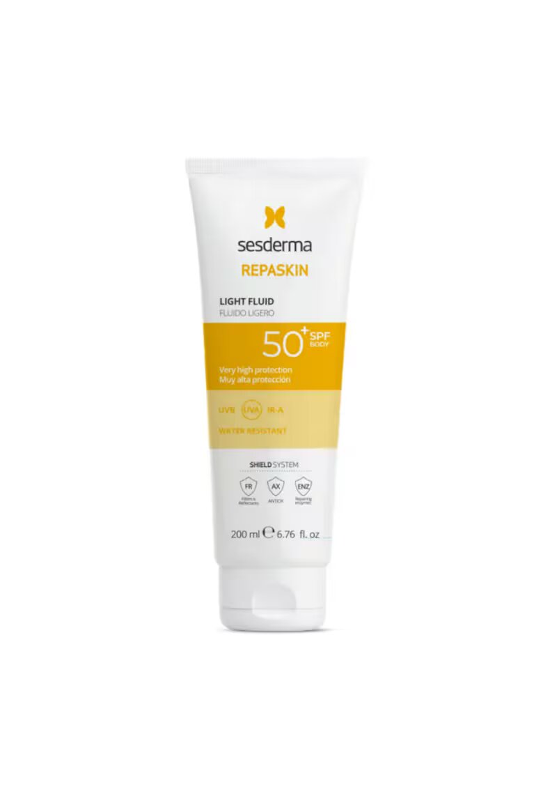 Sesderma Fluid Lejer SPF50+ REPASKIN - protectie solara ridicata - textura usoara - rezistent la apa - 200ml