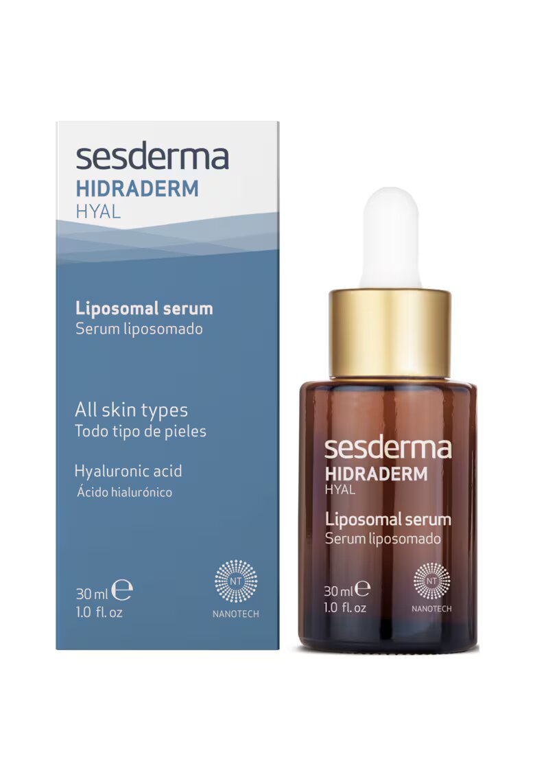 Sesderma HIDRADERM Hyal Ser - hidratare cu 3 tipuri de acid hialuronic - potrivit pentru toate tipurile de ten - efect anti-rid si calmant - tehnologie Nanotech - 30ml