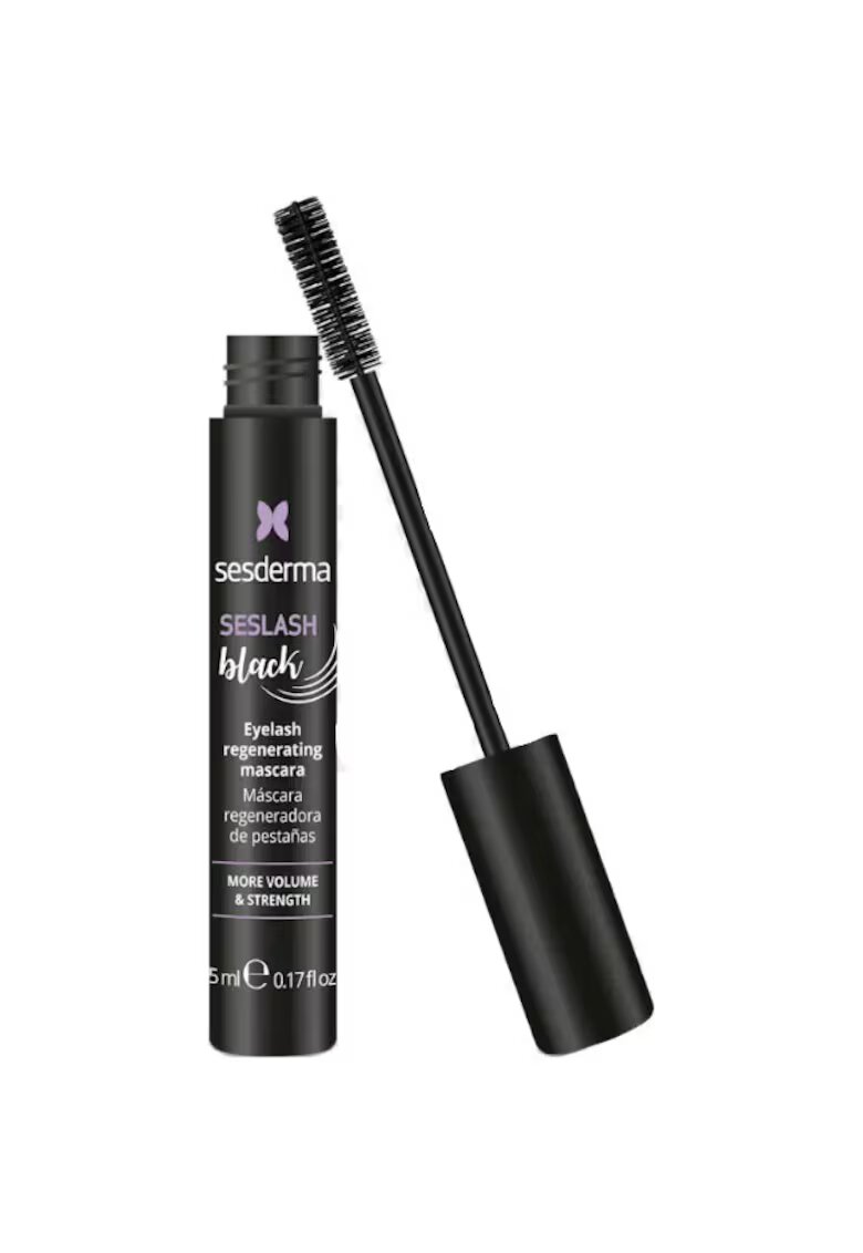 Sesderma Mascara pentru regenerarea genelor SESLASH Black - intarește și alungește genele - perie silicon flexibila pentru separare perfecta - ofera volum și hidratare - 5ml
