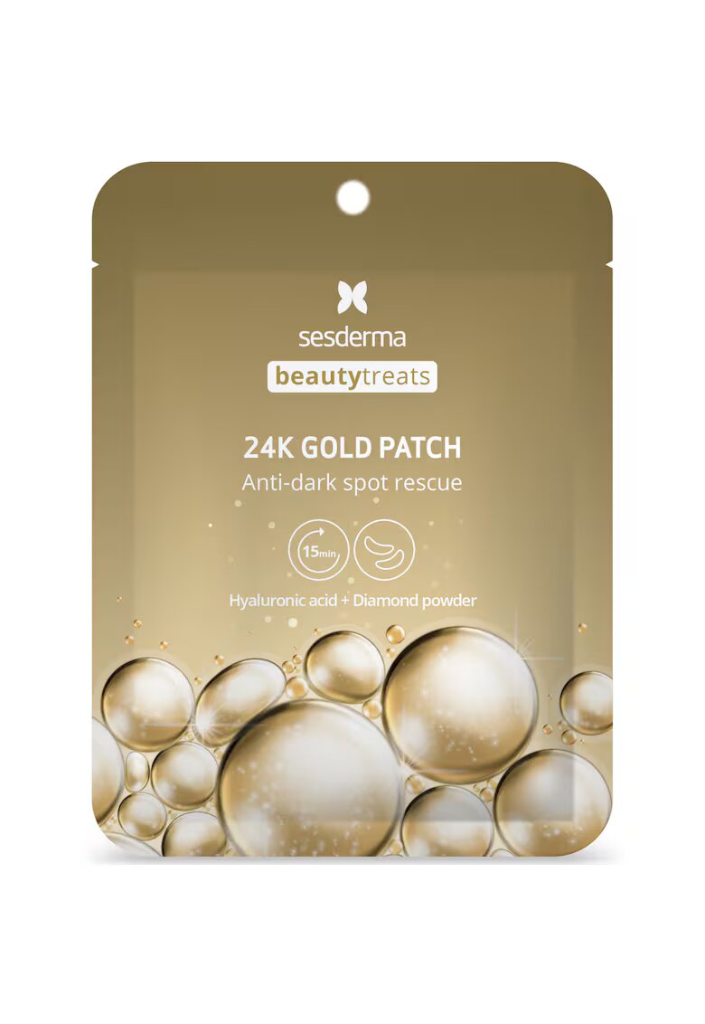 Sesderma Plasturi de ochi anticearcane Beauty Treats 24K gold hidrateaza intens - umple ridurile - 1 Set
