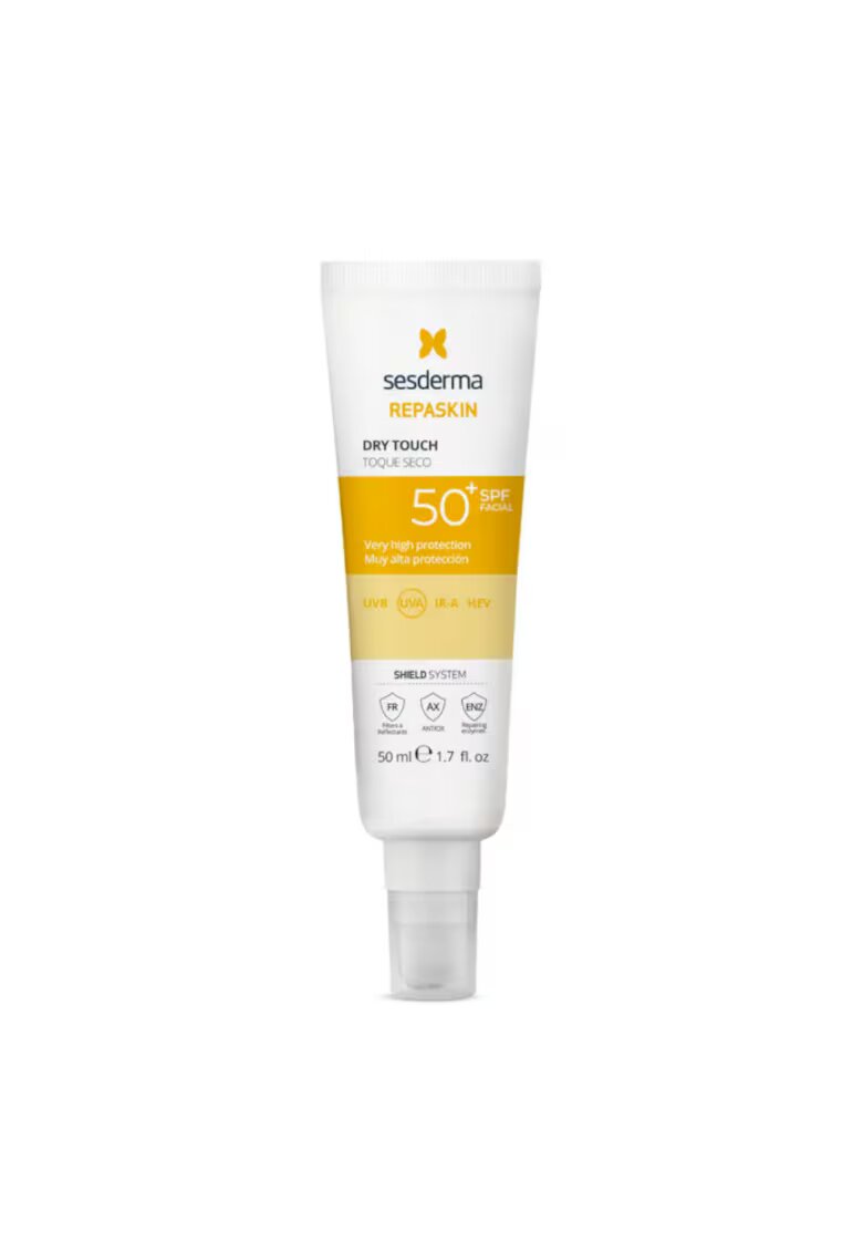 Sesderma Protectie solara matifianta REPASKIN Dry Touch SPF50+ - absorbtie rapida - protectie UVA/UVB/IR - 50ml