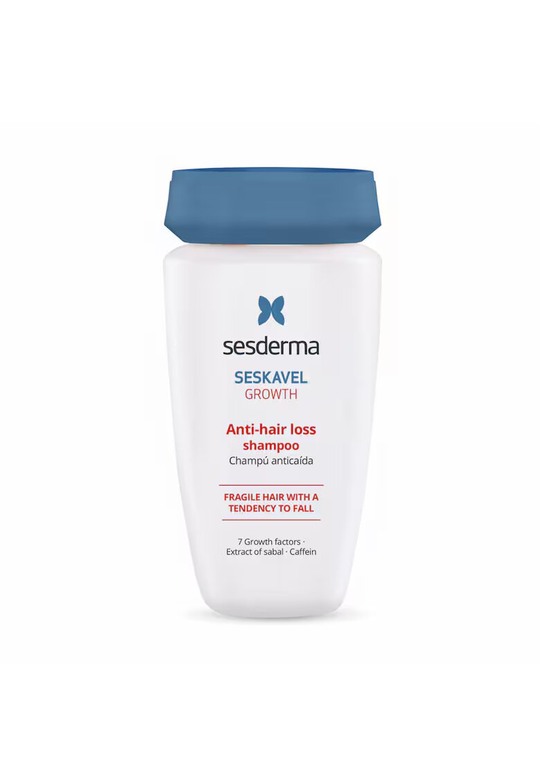 Sesderma Sampon impotriva caderii parului SESKAVEL Growth - stimuleaza cresterea parului - ofera rezistensa si volum - cu vitamina A si Nanotehnologie - 250ml