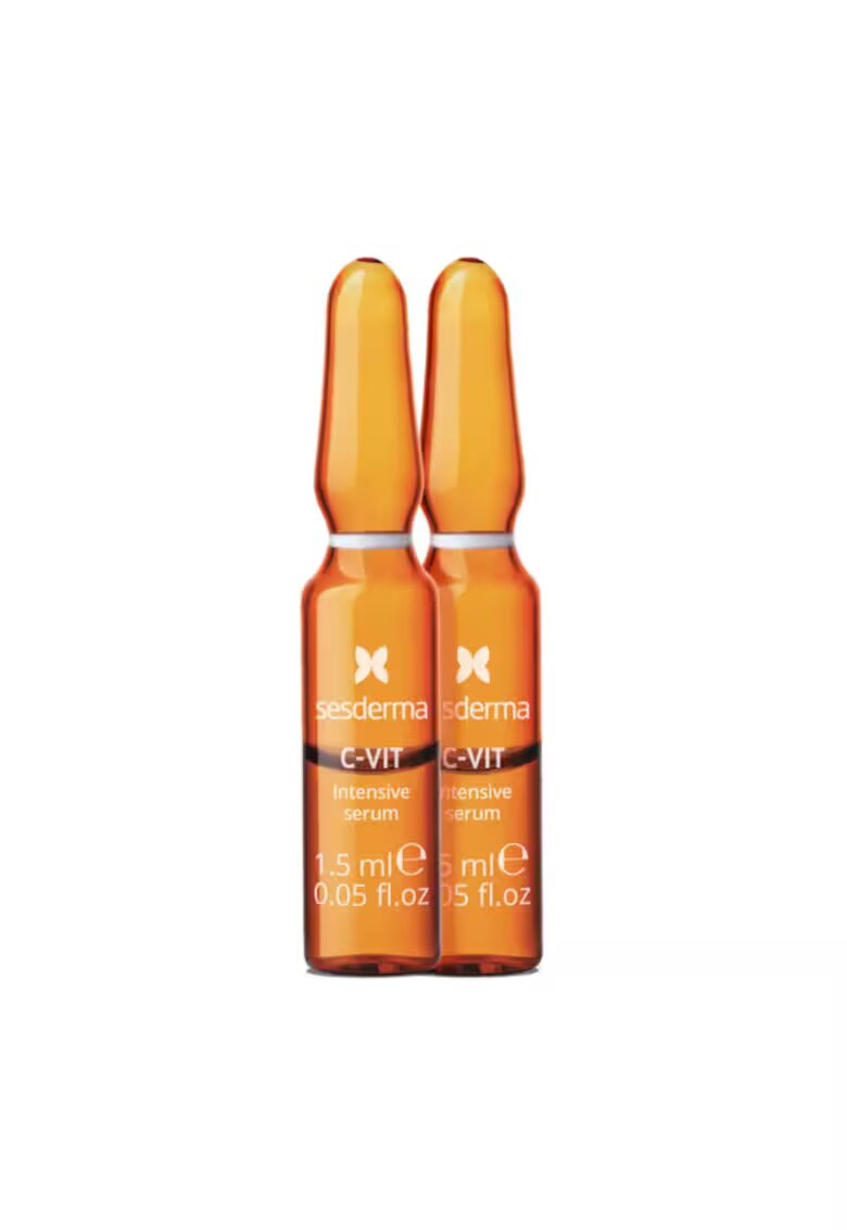 Sesderma Ser Intensiv Fiole C-VIT - ofera luminozitate si uniformizeaza tenul - hidrateaza intens si ofera protectie antioxidanta - 10 x 1.5ml