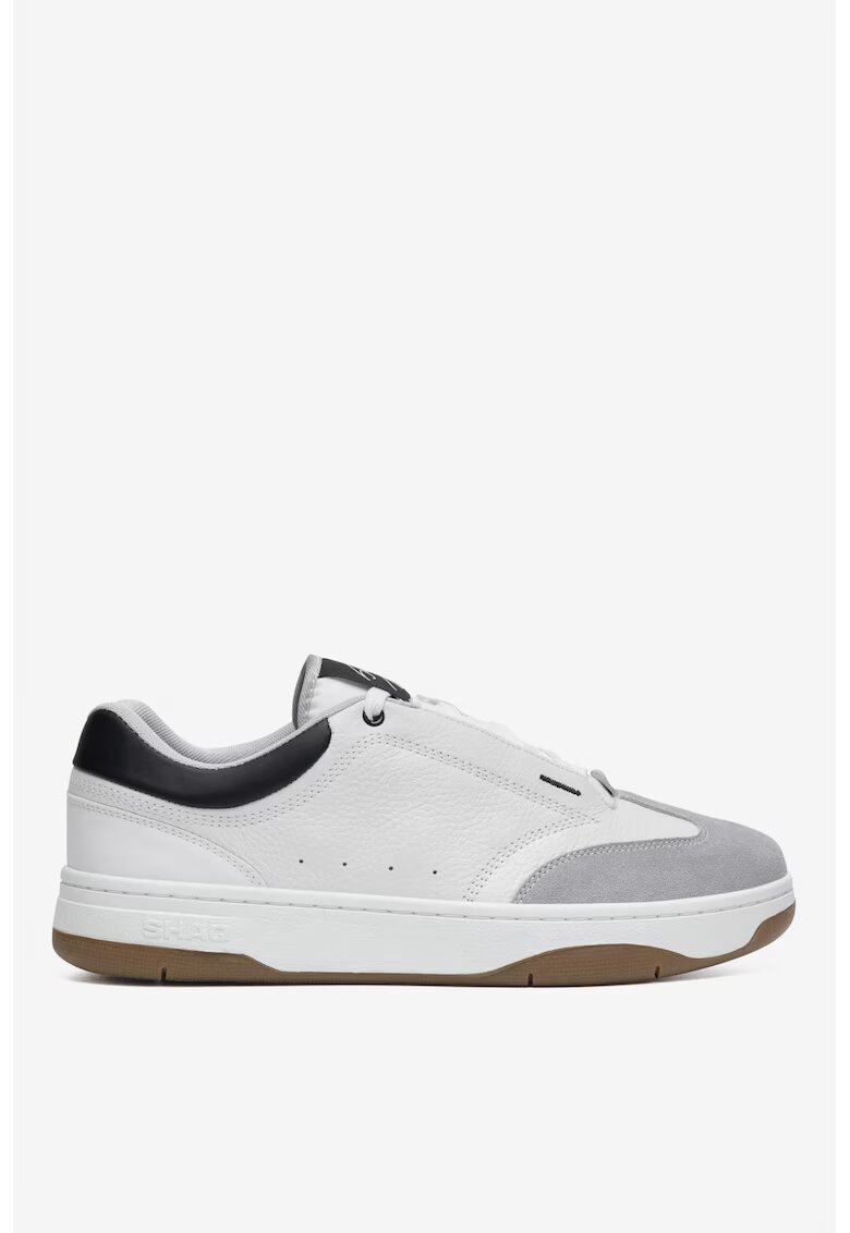 SHAQ Pantofi sport barbati 5905588801016 - Piele naturala - Alb - Alb