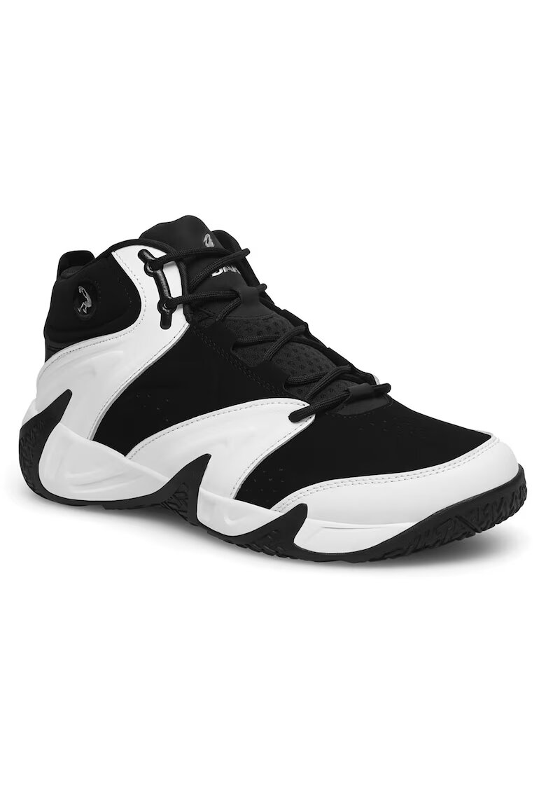 SHAQ Pantofi sport barbati alergare - negru/alb - piele naturala