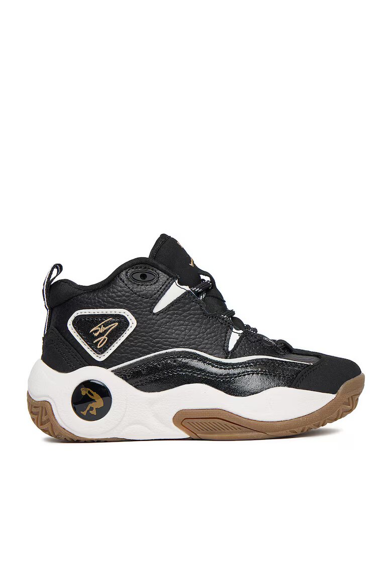 SHAQ Pantofi sport copii - piele naturala - negru