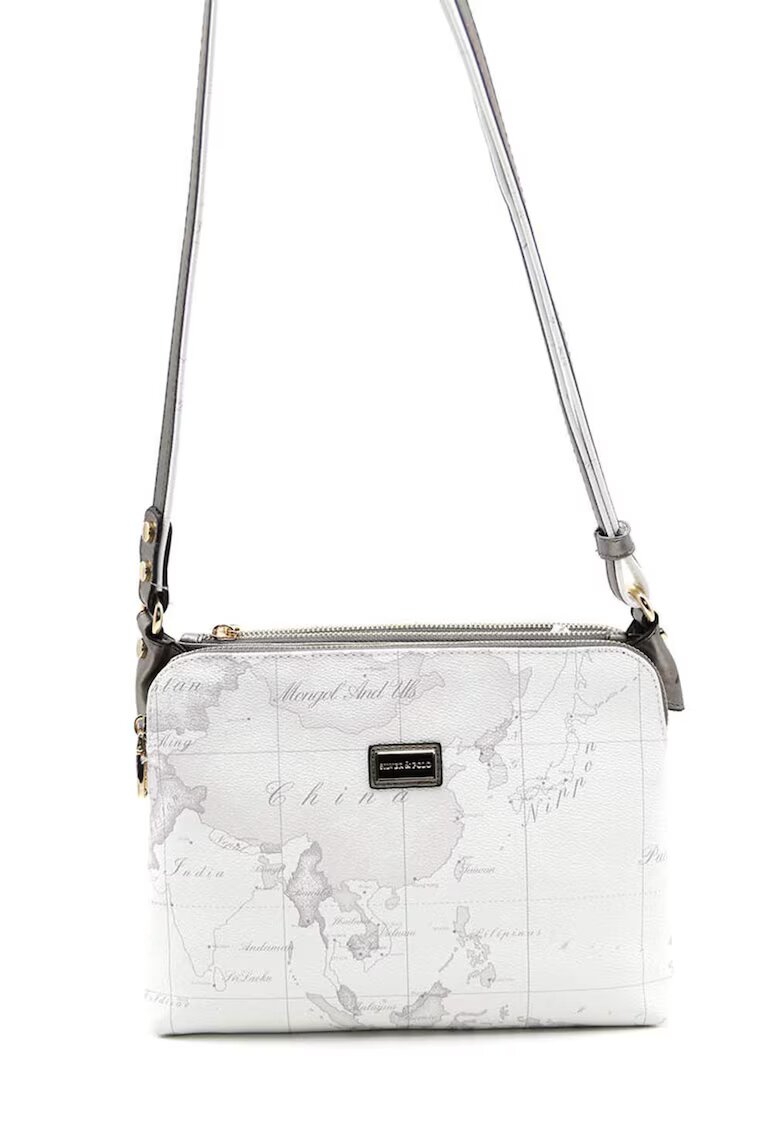 SilverPolo Geanta crossbody din piele ecologica - Alb murdar