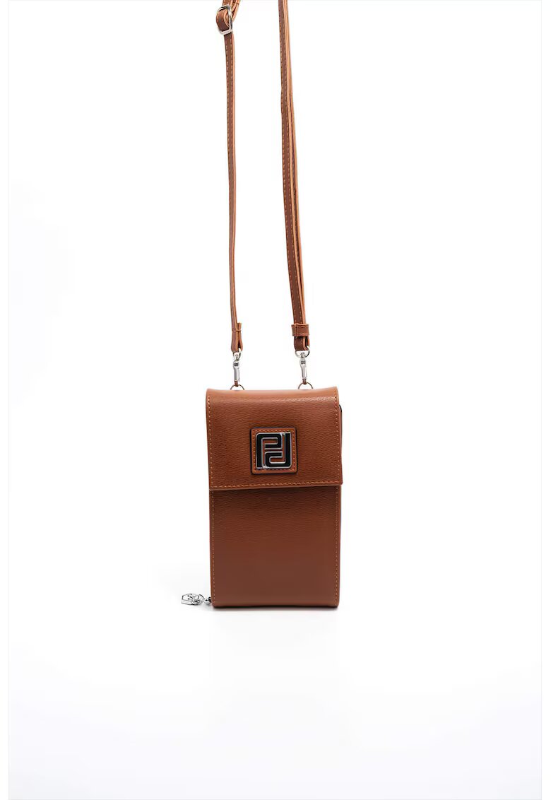 SilverPolo Geanta crossbody din piele ecologica - Maro scortisoara - 19X11X4