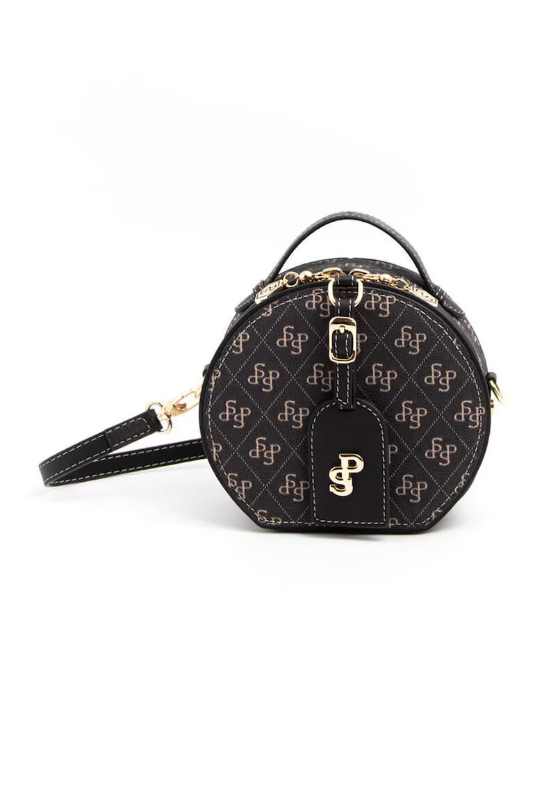 SilverPolo Geanta crossbody din piele ecologica - Negru stins
