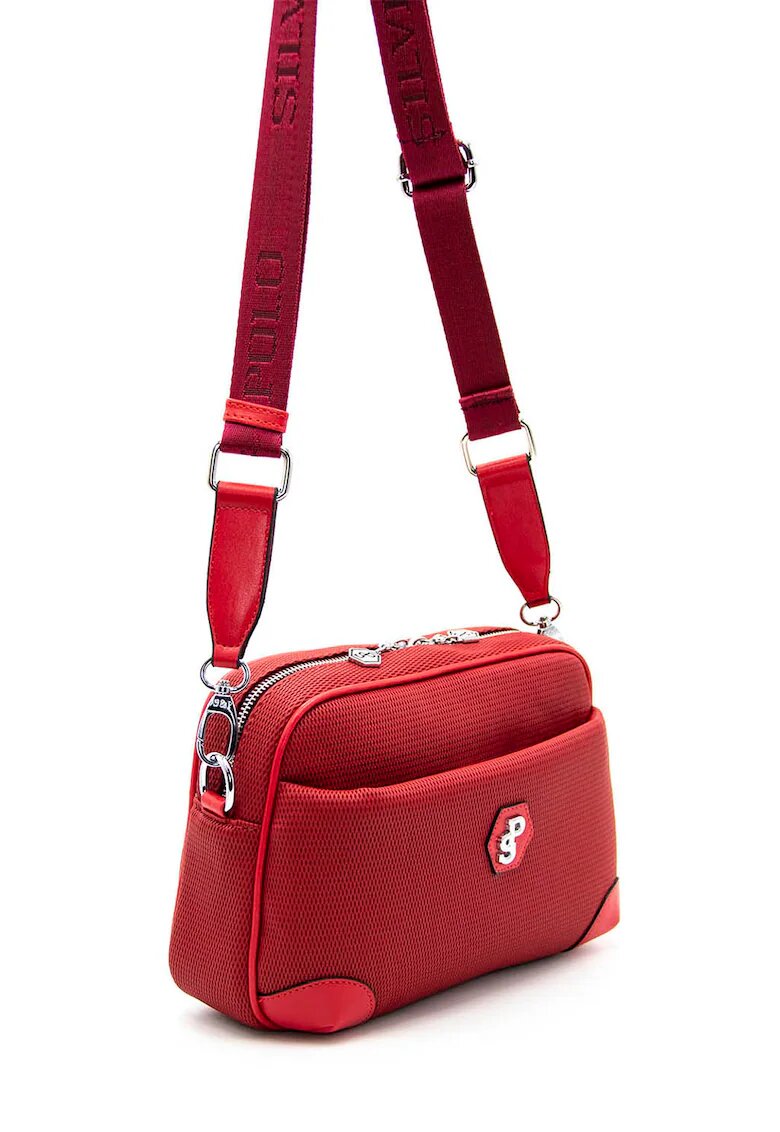 SilverPolo Geanta crossbody - Rosu - 18 x 27 x 7 cm