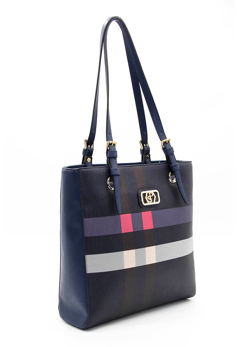 SilverPolo Geanta de piele ecologica - Bleumarin