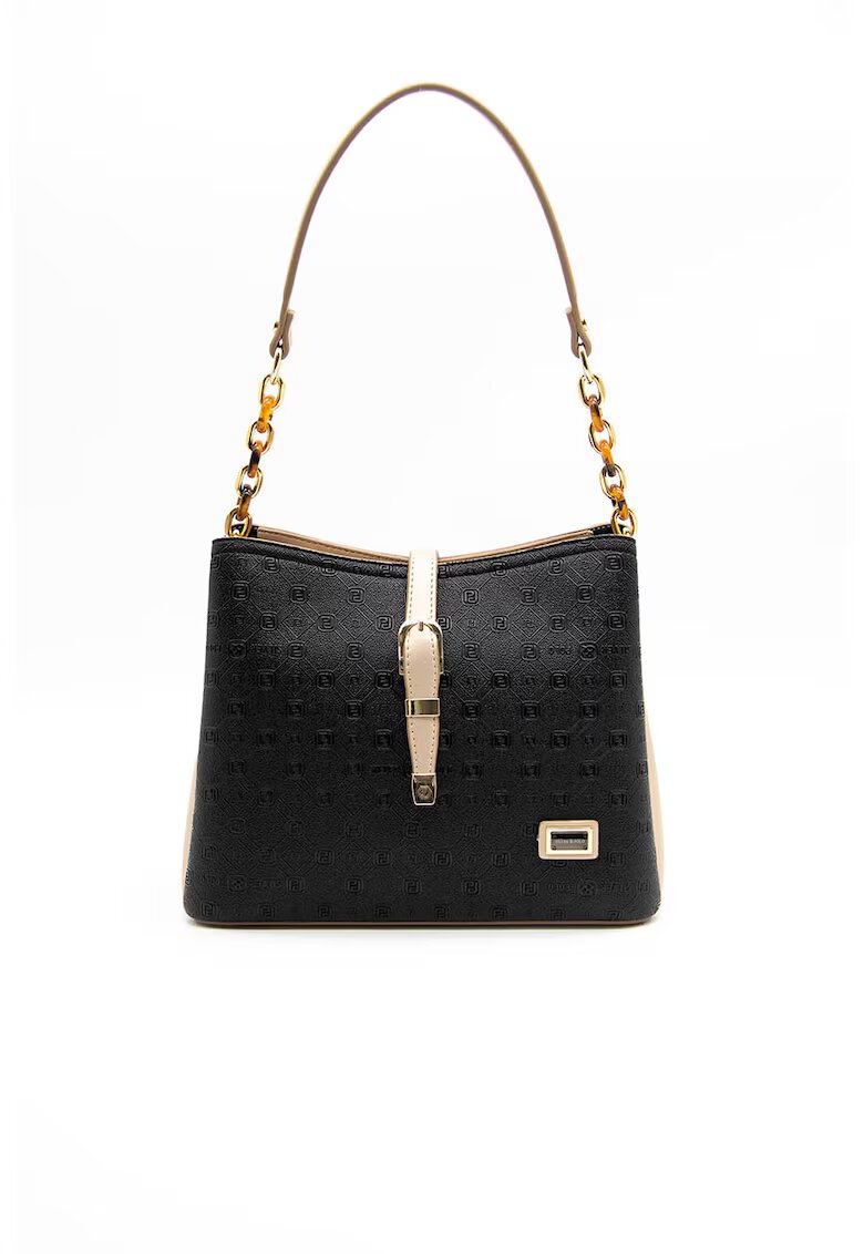 SilverPolo Geanta de umar cu model - Negru/Bej