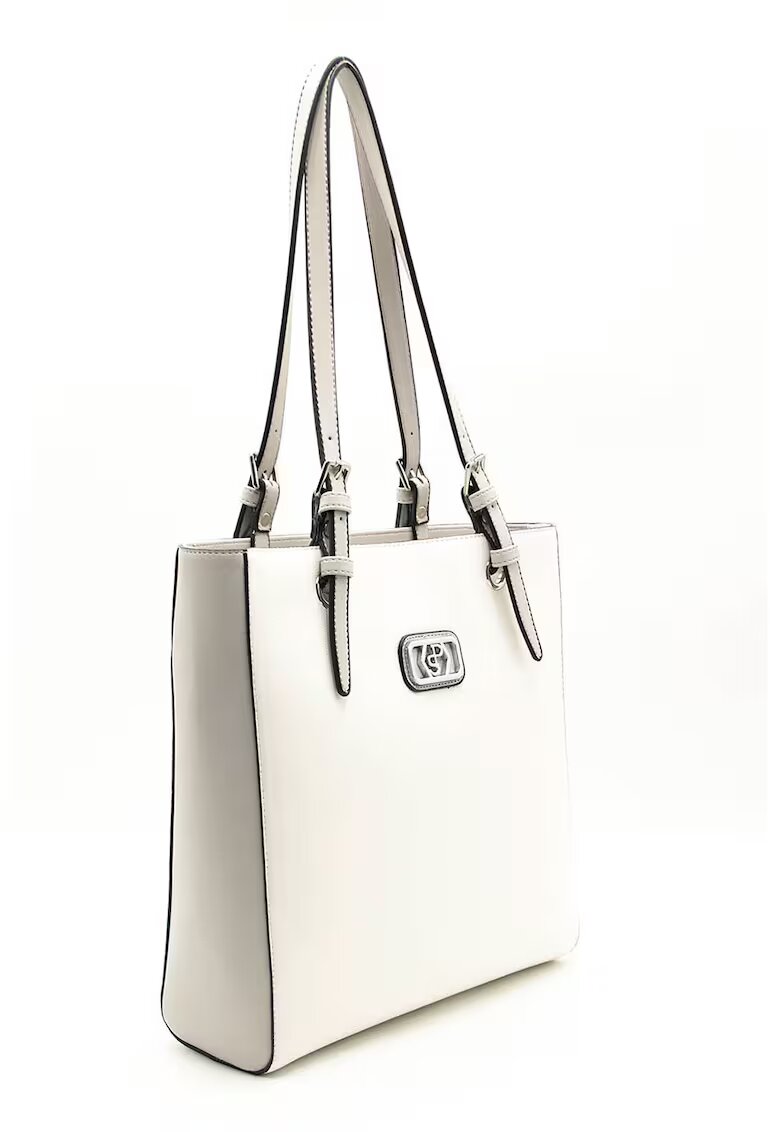 SilverPolo Geanta shopper cu barete ajustabile - Alb murdar