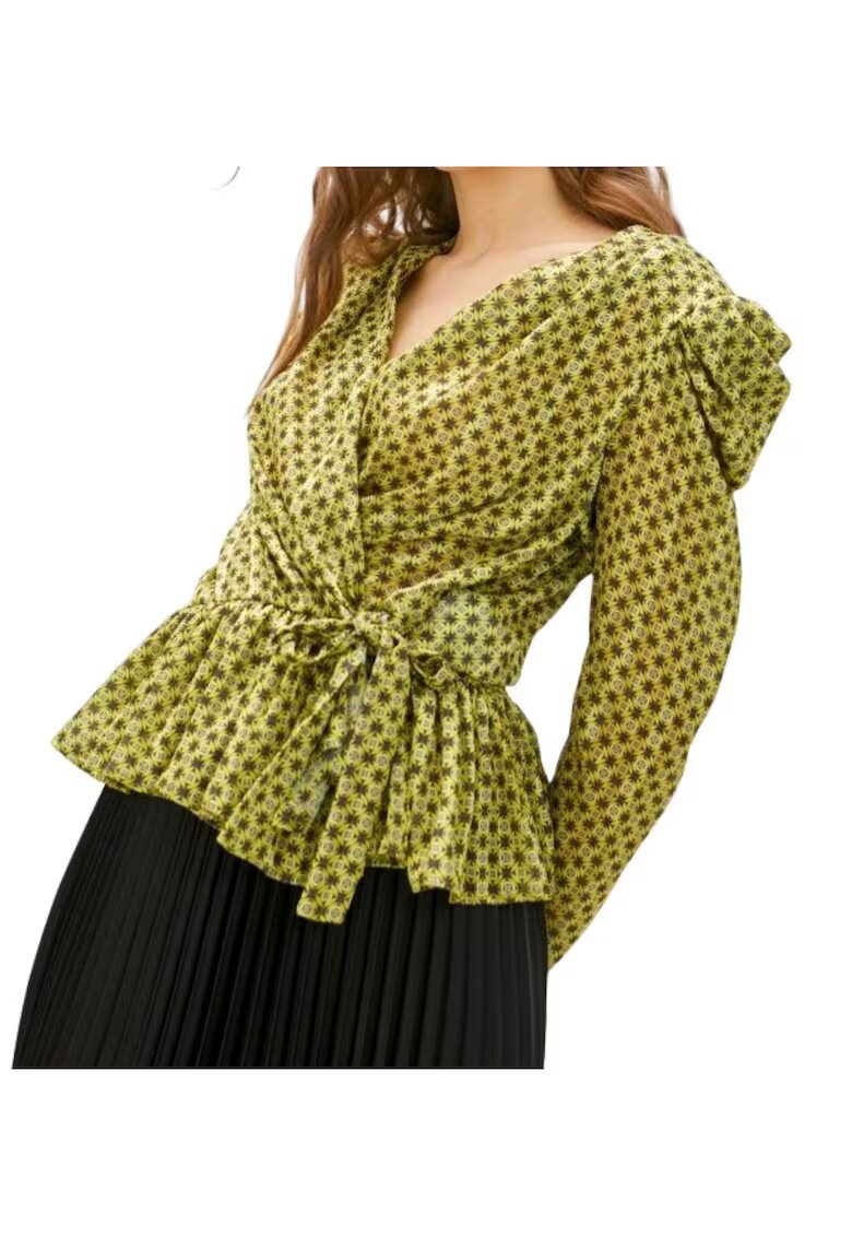 Silvian Heach Bluza cu imprimeu si decolteu petrecut