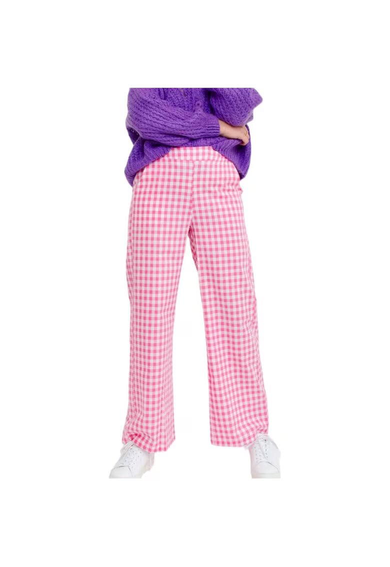 Silvian Heach Pantaloni Check roz paun pentru -