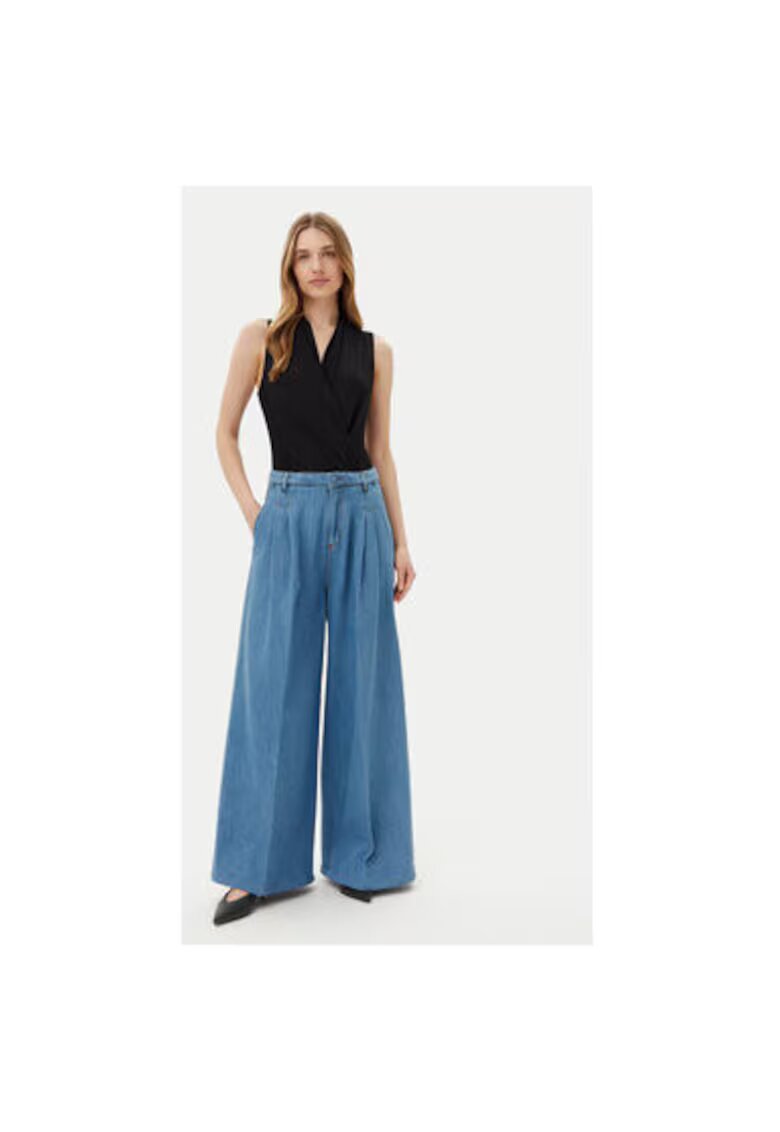 Silvian Heach Pantaloni dama GPP25392JE - Bumbac - Albastru - Albastru