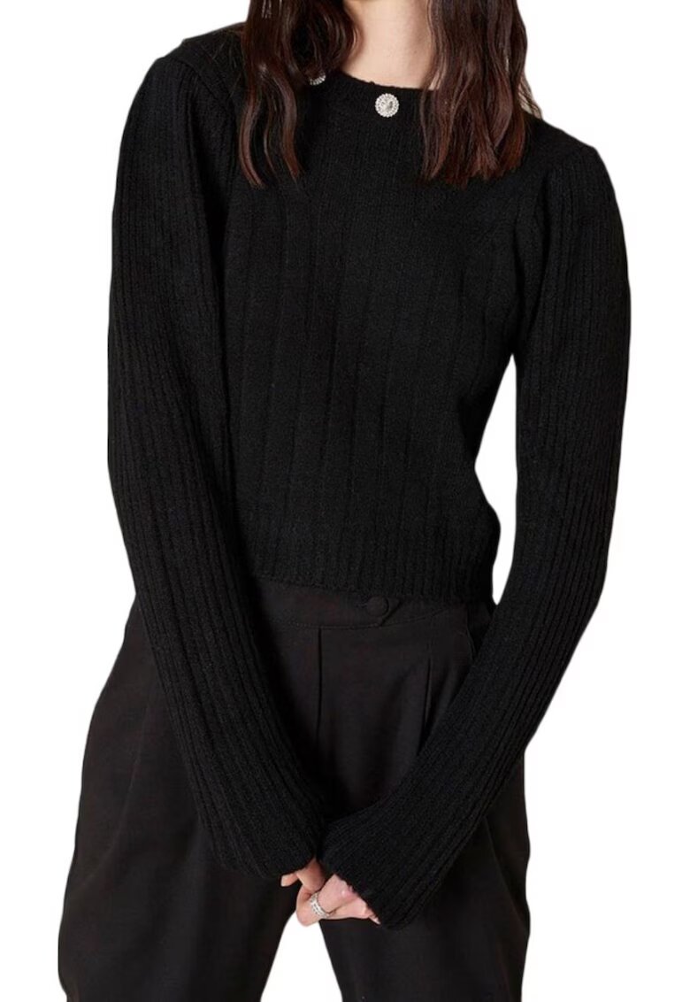Silvian Heach Pulover pentru dama Acril/Nylon - Negru