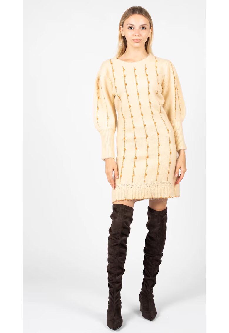 Silvian Heach Rochie pulover cu maneci bufante -