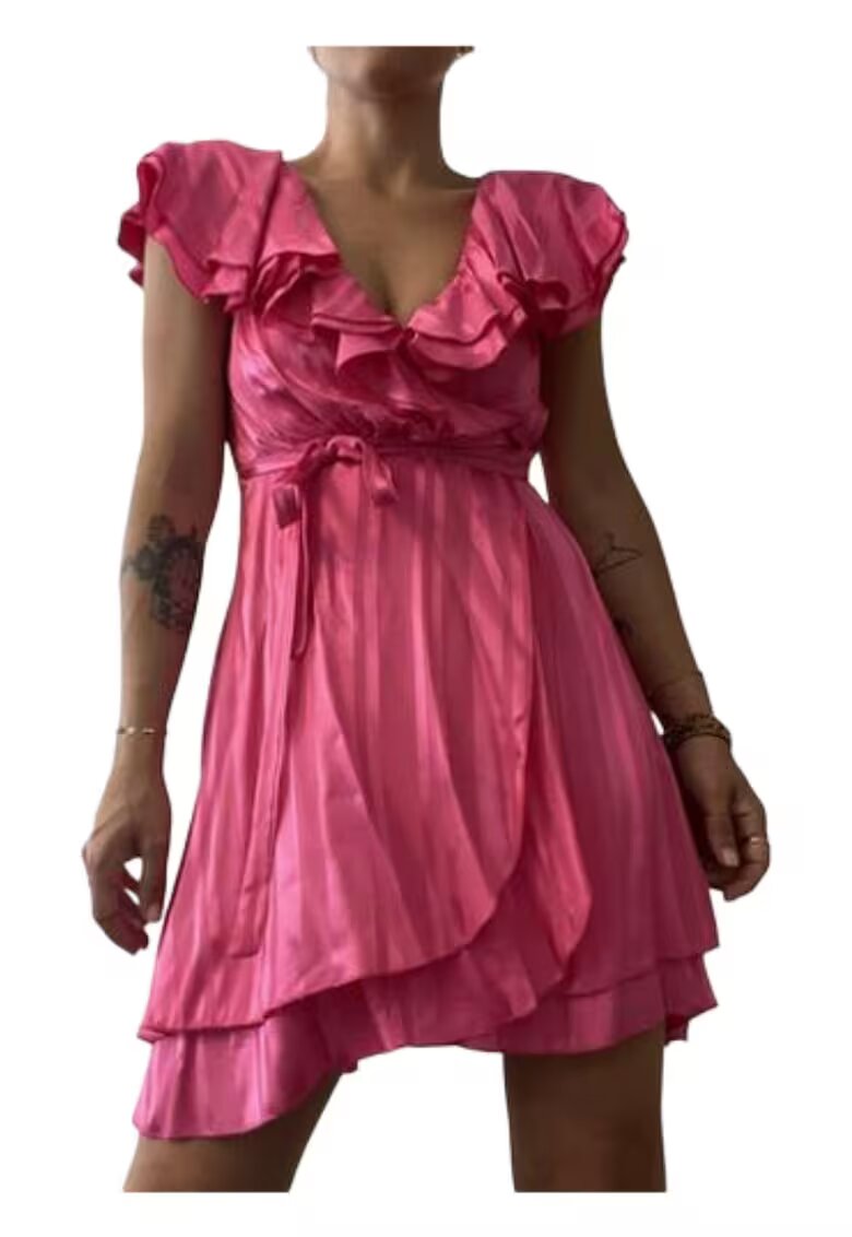 Silvian Heach Rochie - Viscoza - Roz -