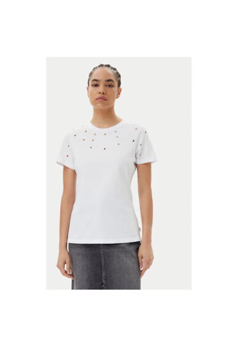 Silvian Heach Tricou dama GPP25070TS - Bumbac - Alb - Alb