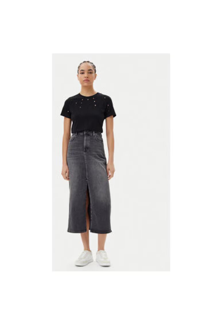 Silvian Heach Tricou dama GPP25070TS - Bumbac - Negru - Negru