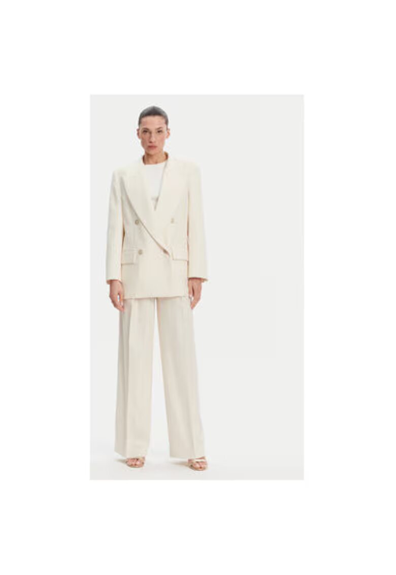 Simona corsellini Pantaloni dama P25CPPA01901 - Viscoza/Poliester - Ecru - Ecru