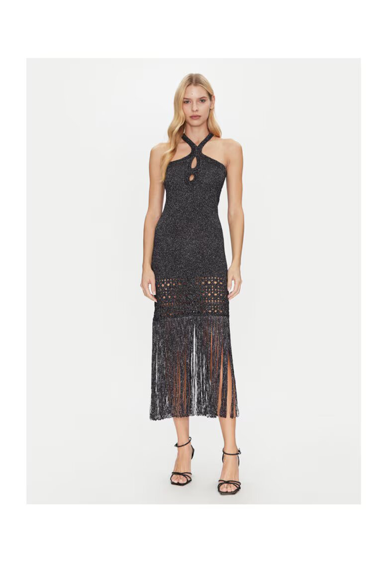 Simona corsellini Rochie dama - 305172501 - Viscoza/Fibre metalice - Negru - Negru