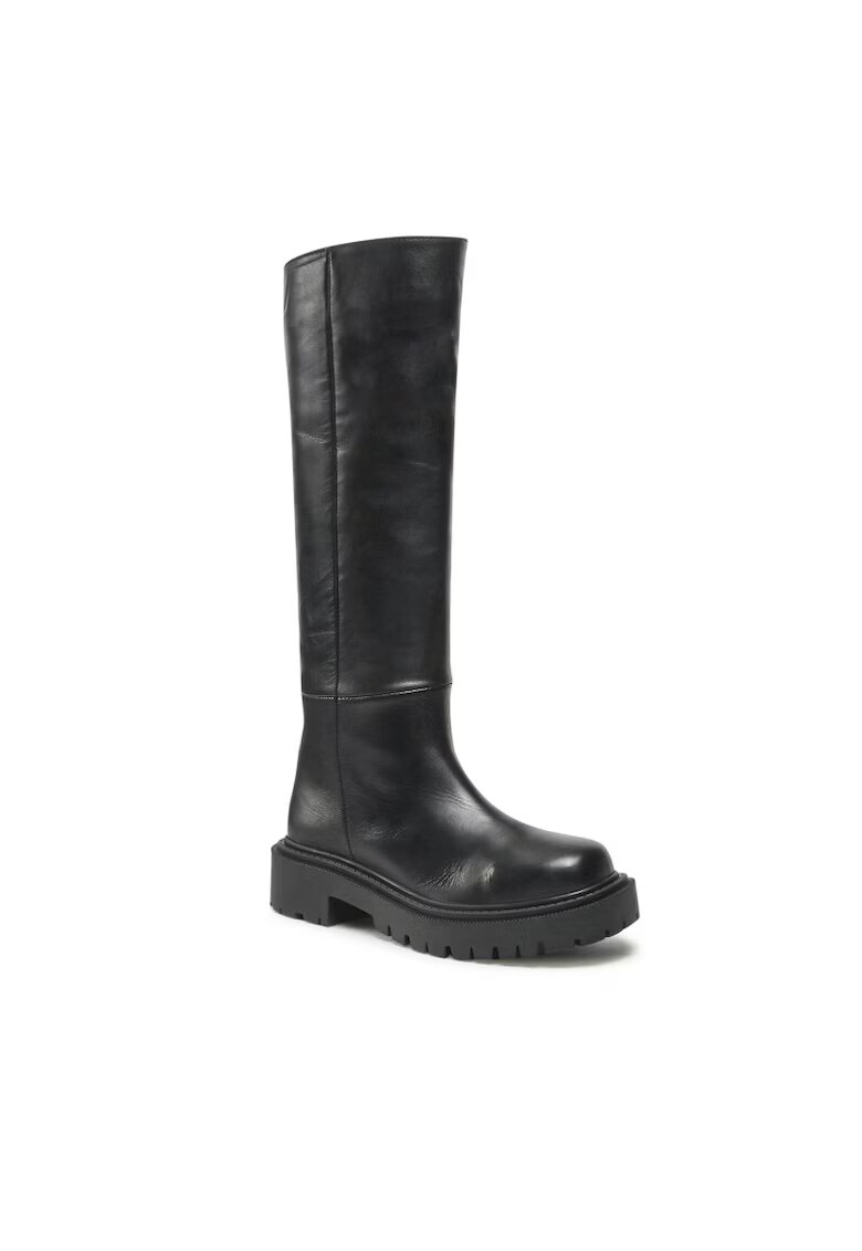 Simple Cizme dama - 301576051 - Piele naturala - Negru - Negru
