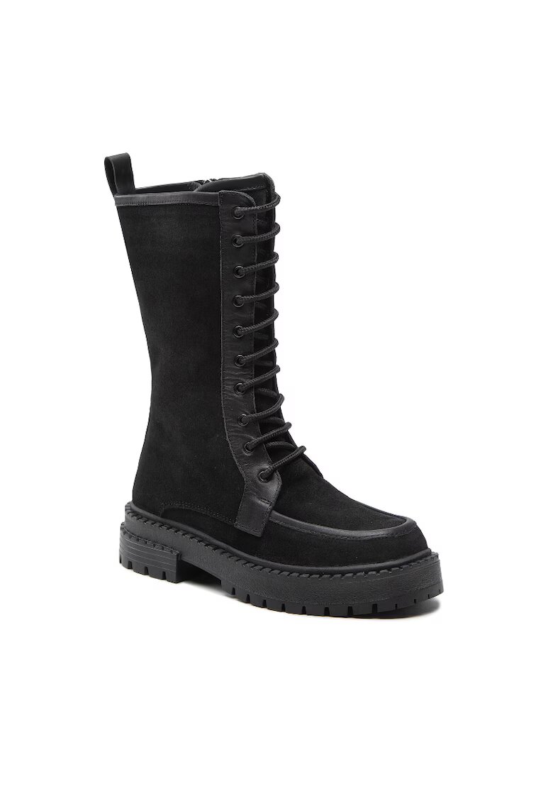 Simple Ghete dama Piele naturala/Piele intoarsa - Negru