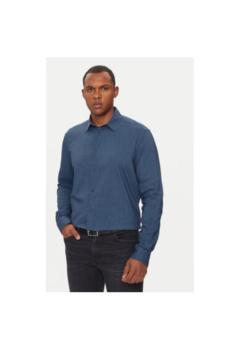 Sisley Camasa barbati - 304281273 - Bumbac/Viscoza - Albastru - Albastru