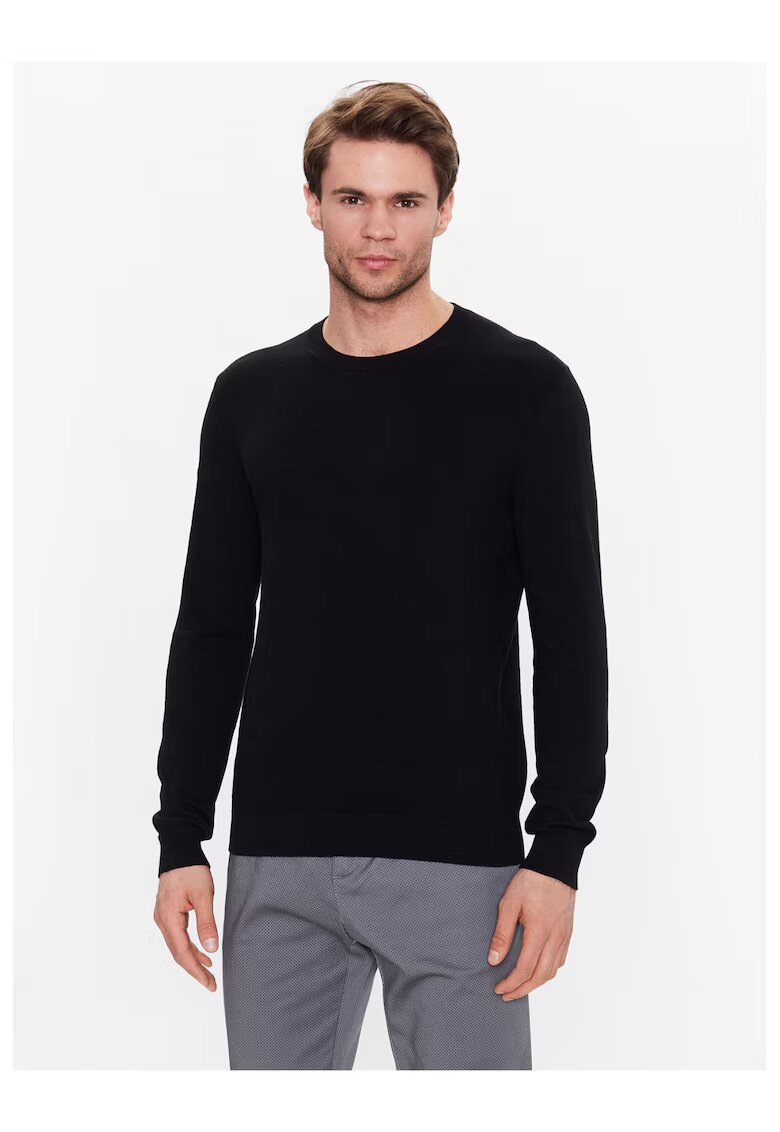 Sisley Pulover barbati - Bumbac - Negru - Negru