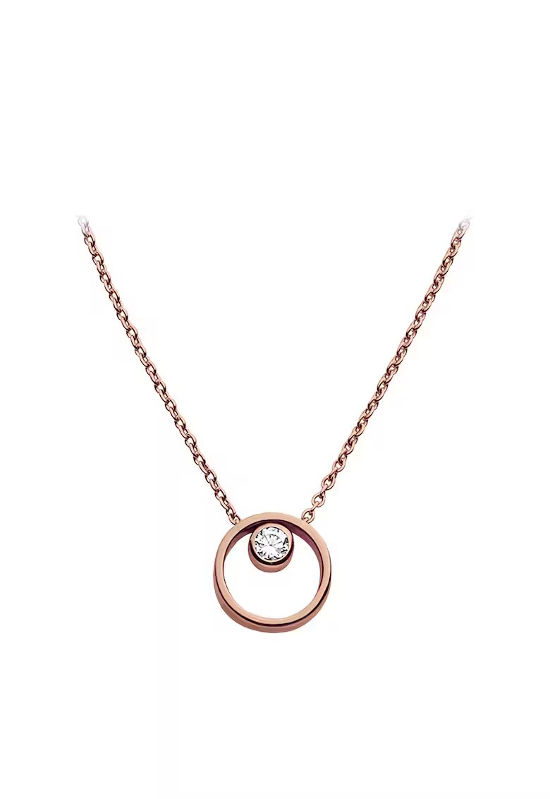 Skagen Colier cu zirconia Elin - Auriu rose