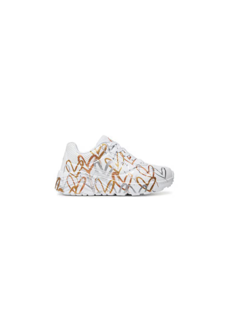Skechers Adidasi fete 314067L - Piele ecologica - Alb