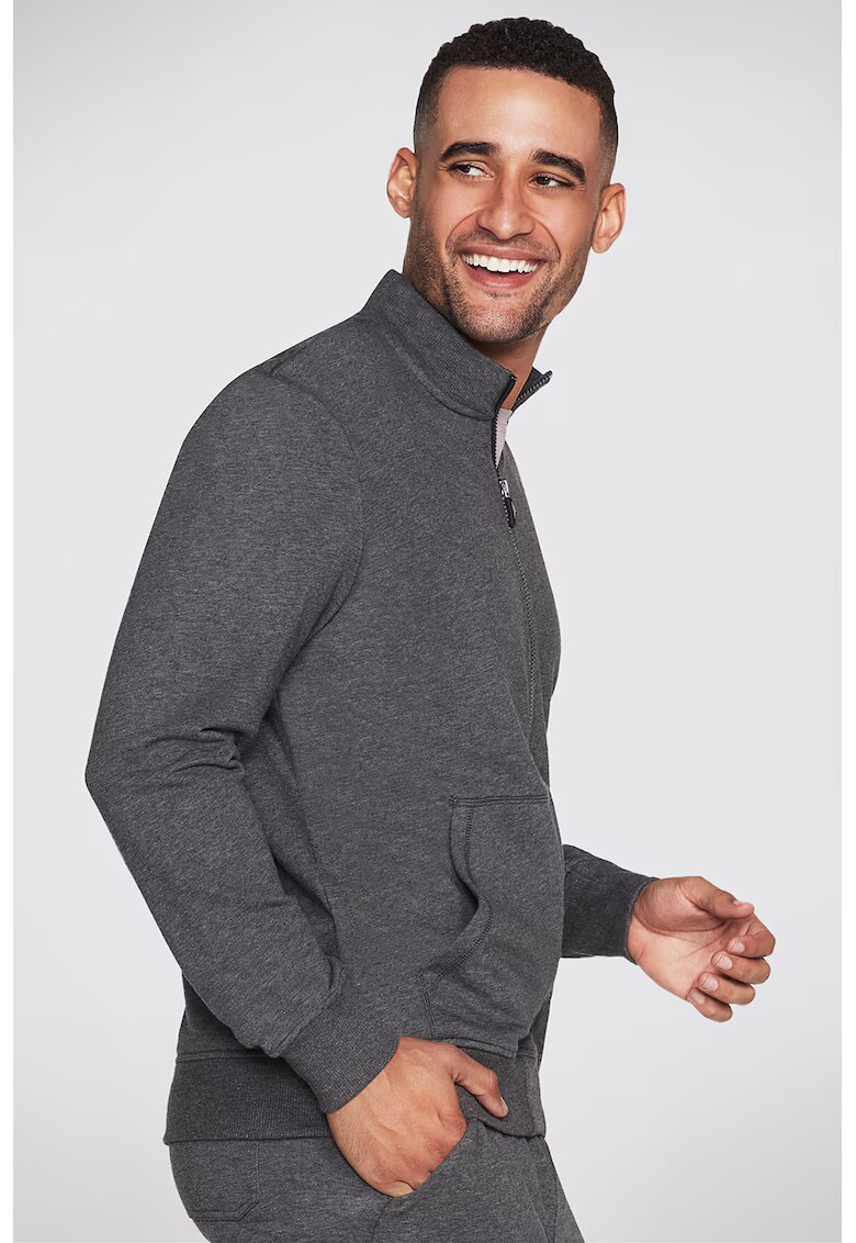Skechers Bluza sport cu fermoar pentru antrenament The Hoodless - Gri melange