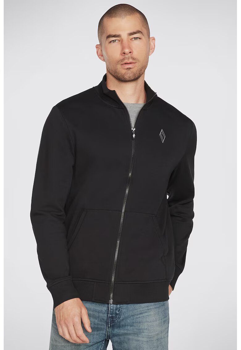 Skechers Bluza sport cu fermoar pentru antrenament The Hoodless - Negru