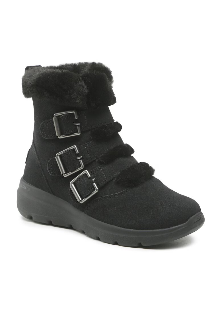 Skechers Botine dama - 301120179 - Piele naturala - Negru - Negru