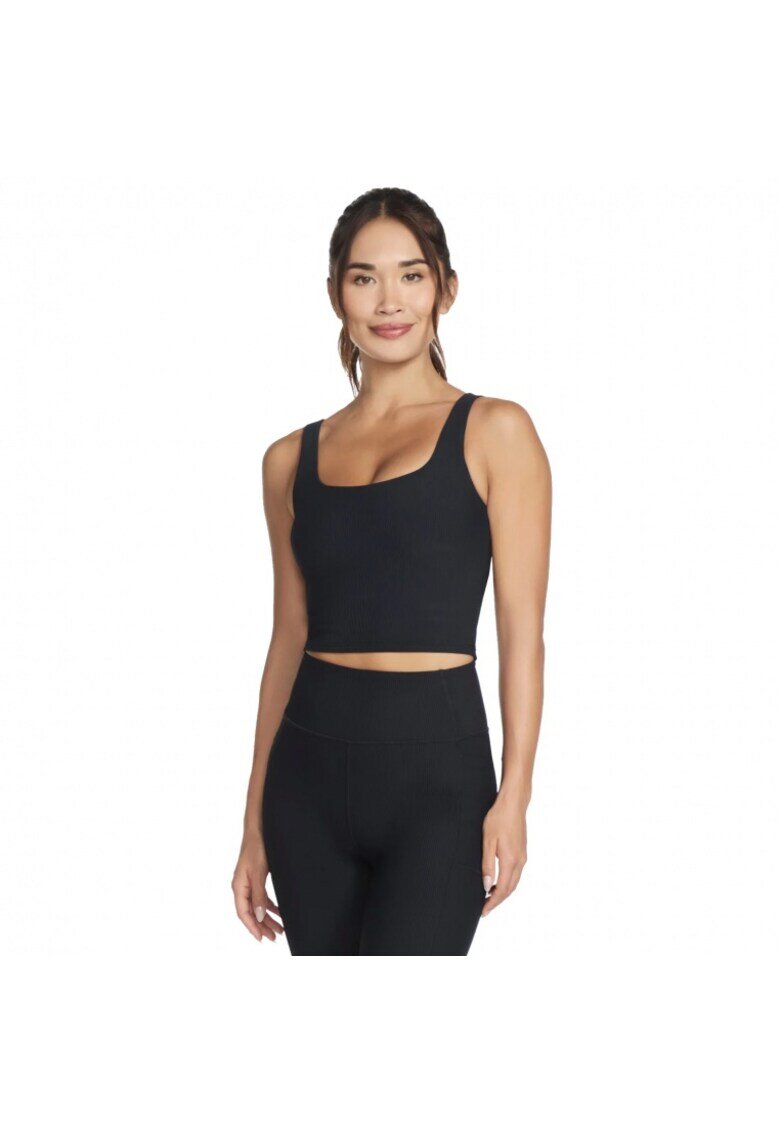 Skechers Bustiera sport pentru dama - Go Flex Rib Longline - nylon - negru