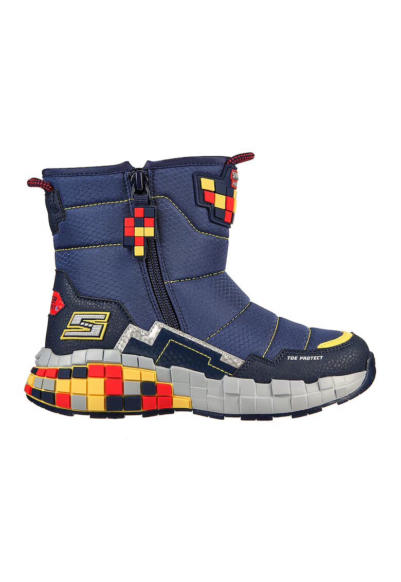 Skechers Cizme baieti Mega-Craft - Negru - Rosu/Portocaliu/Albastru prafuit