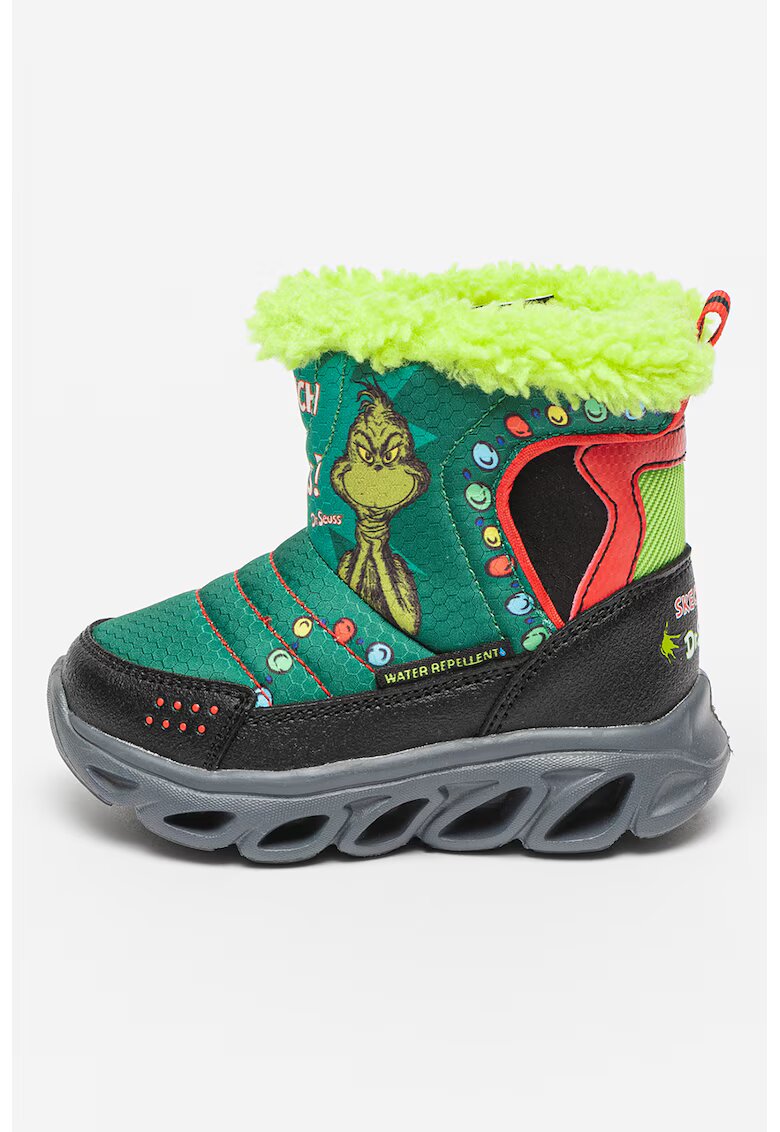 Skechers Cizme cu finisaj impermeabil Hypno Flash 3.0 - Verde/Negru/Galben