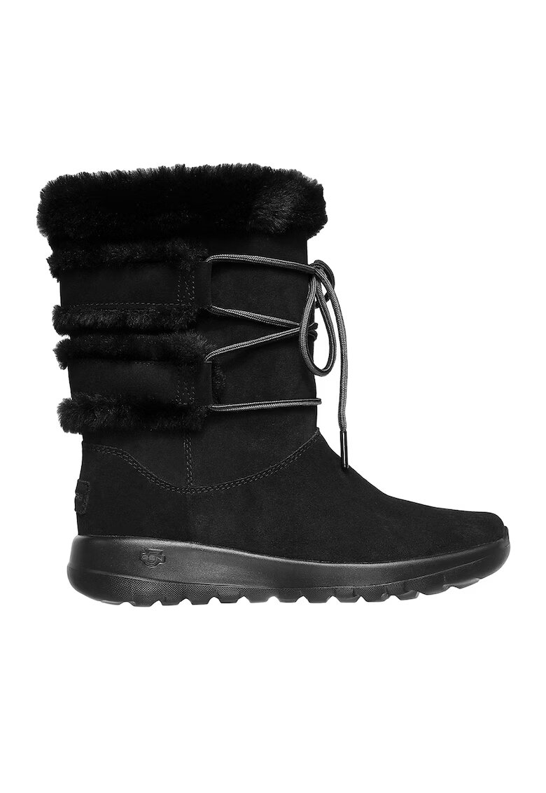 Skechers Cizme de iarna de piele nabuc On The Go Joy - Negru