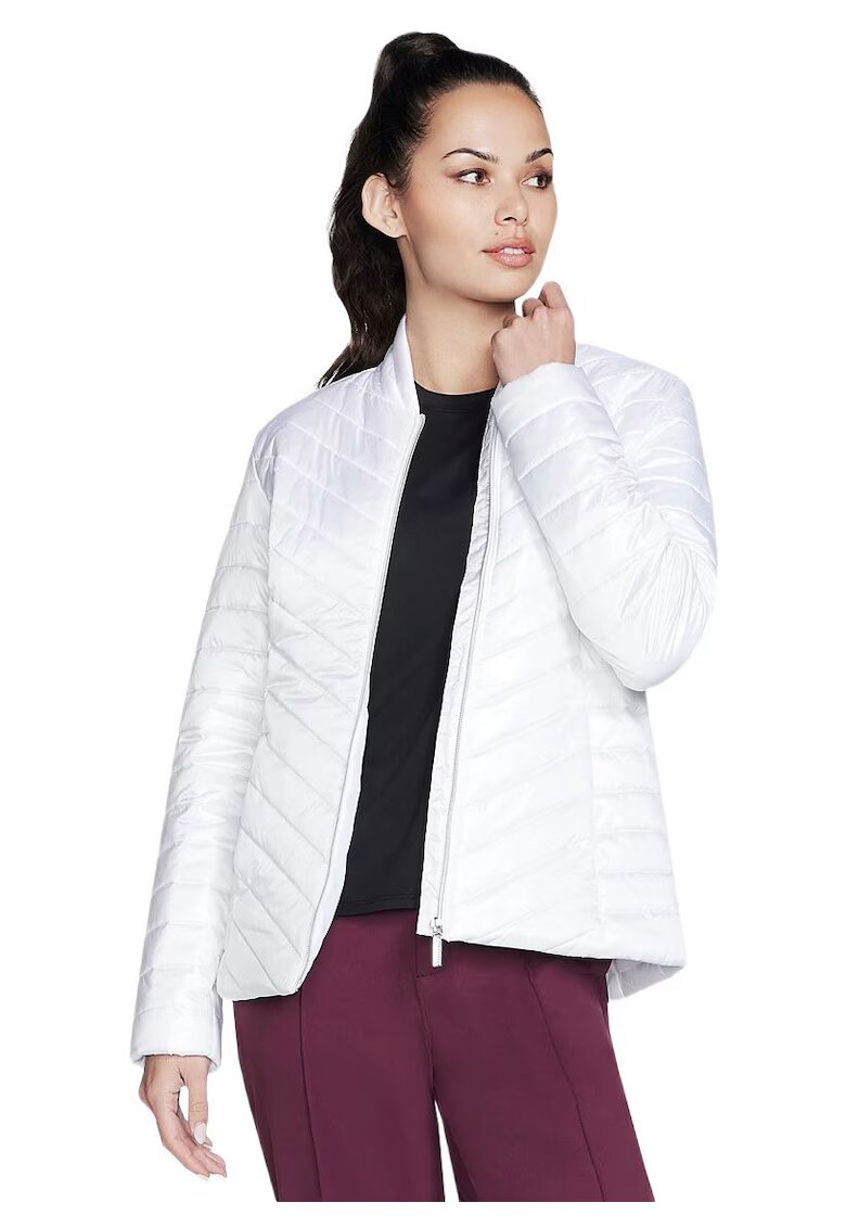 Skechers Geaca femei Goshield Shine Jacket - Alb - Alb