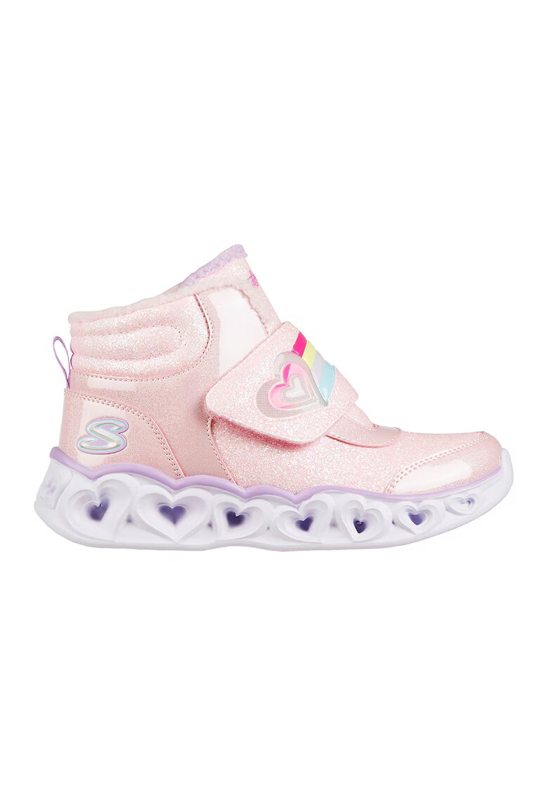 Skechers Ghete cu aspect stralucitor Heart Lights Briliant Rainbo - Piersica