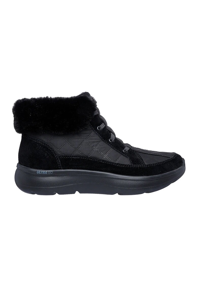 Skechers Ghete cu blana sintetica On The Go Encore Elisa - Negru